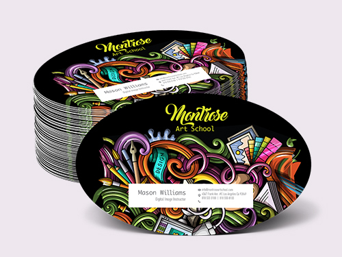 Oval Business Cards