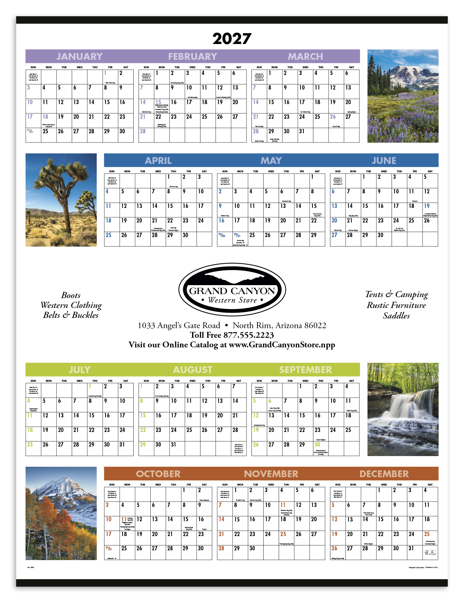 Triumph® Calendars Scenic Span-A-Year Calendar
