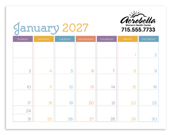 Triumph® Calendars Small Monthly Desk Pad - Colors