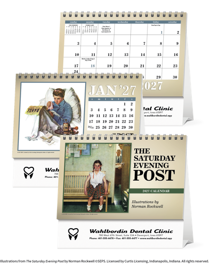Triumph® Calendars The Saturday Evening Post Large Desk Calendar