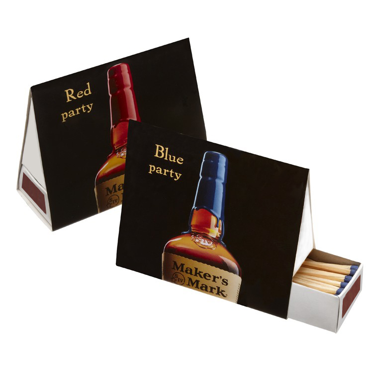 Table Tent Fireplace, Cigar & BBQ Specialty Matchbox 40 Matchsticks (4-inch)