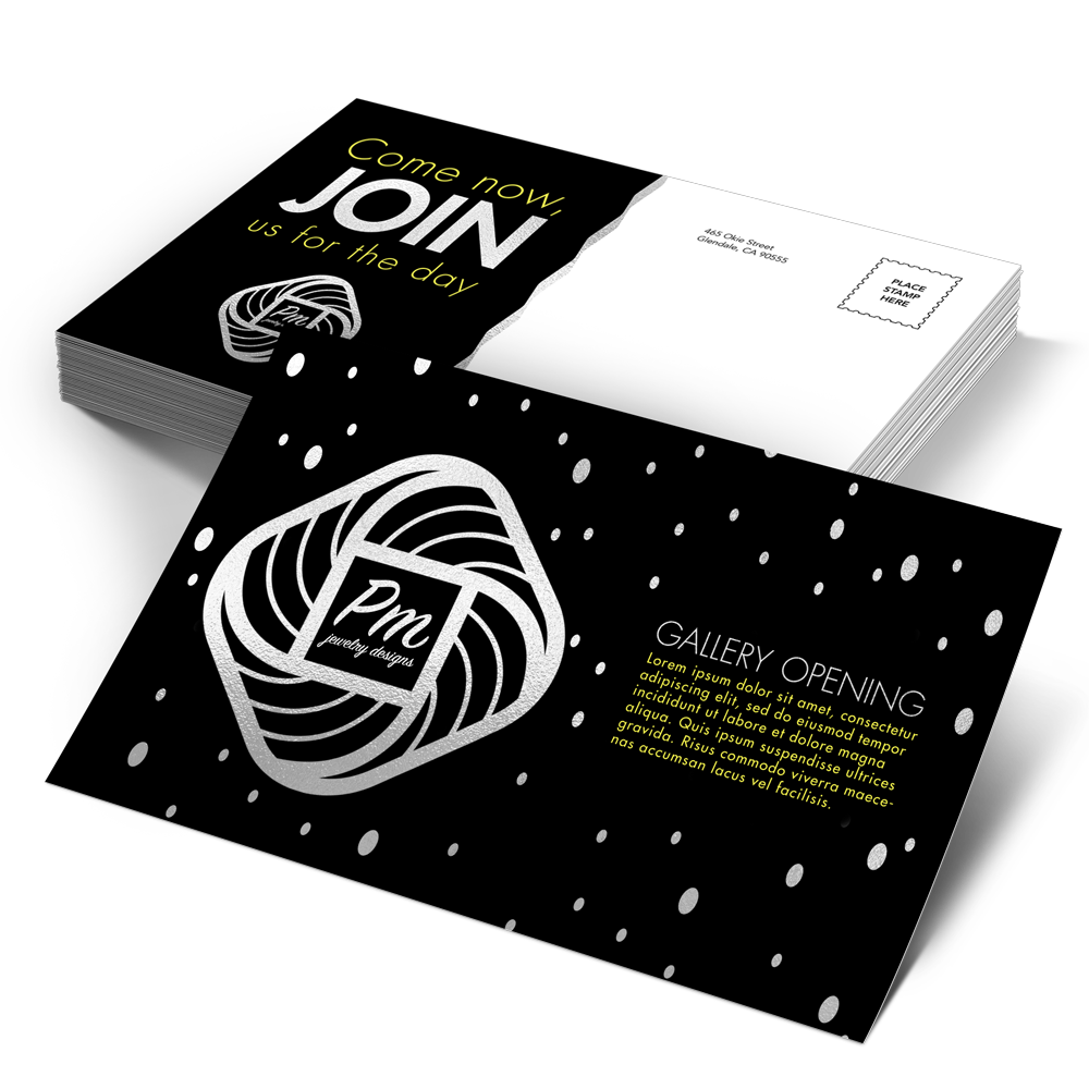 foil postcards