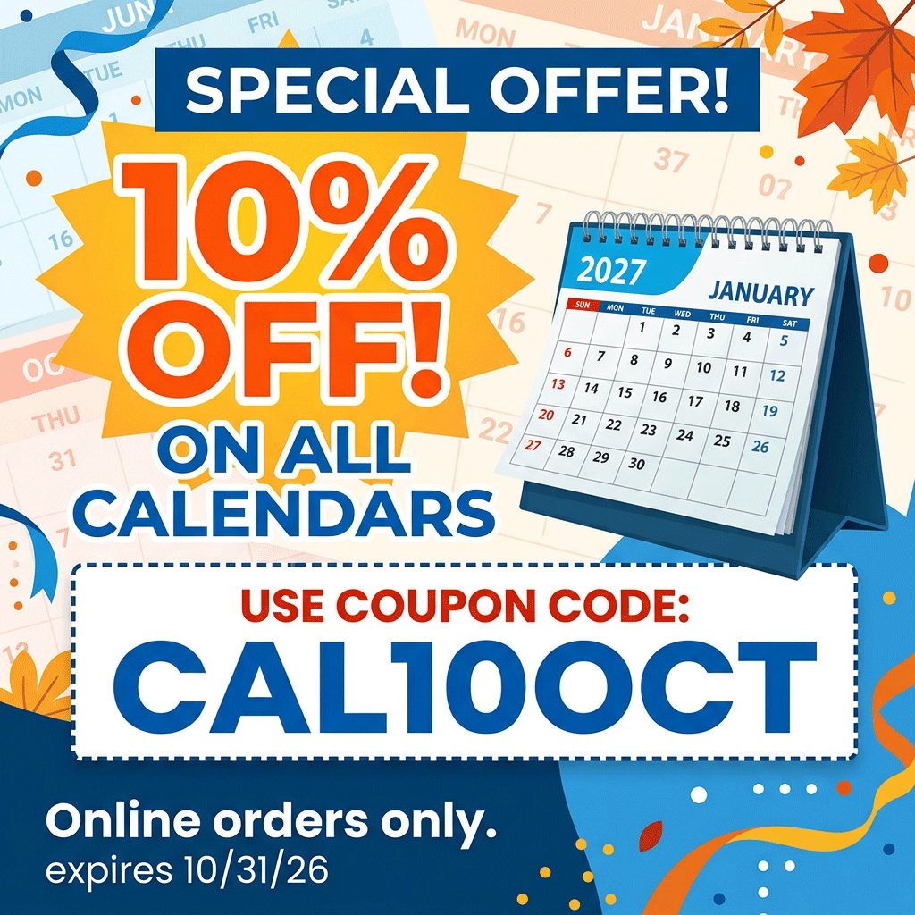 Save 10% off all Calendars